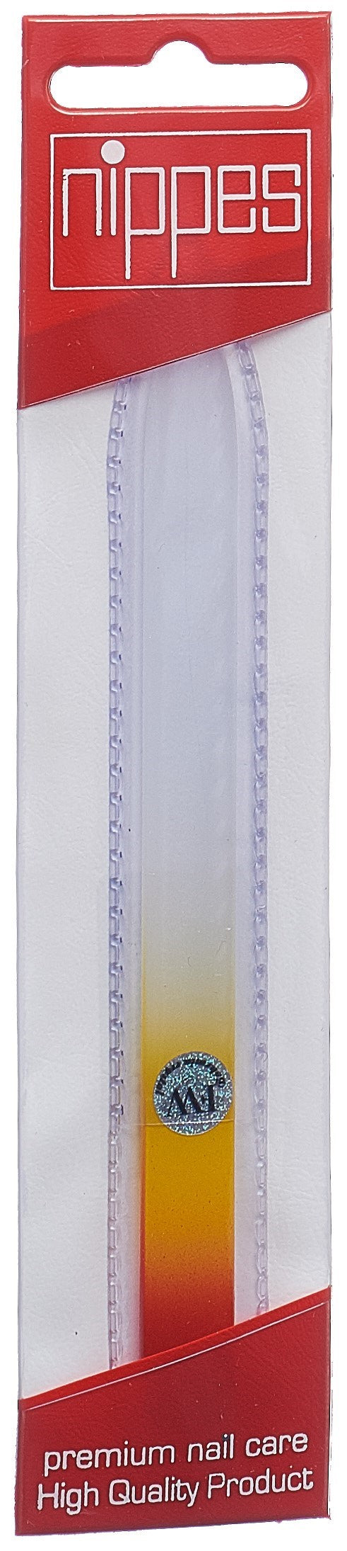 NIPPES Glasnagelfeile im Etui 14cm gelb viole blau