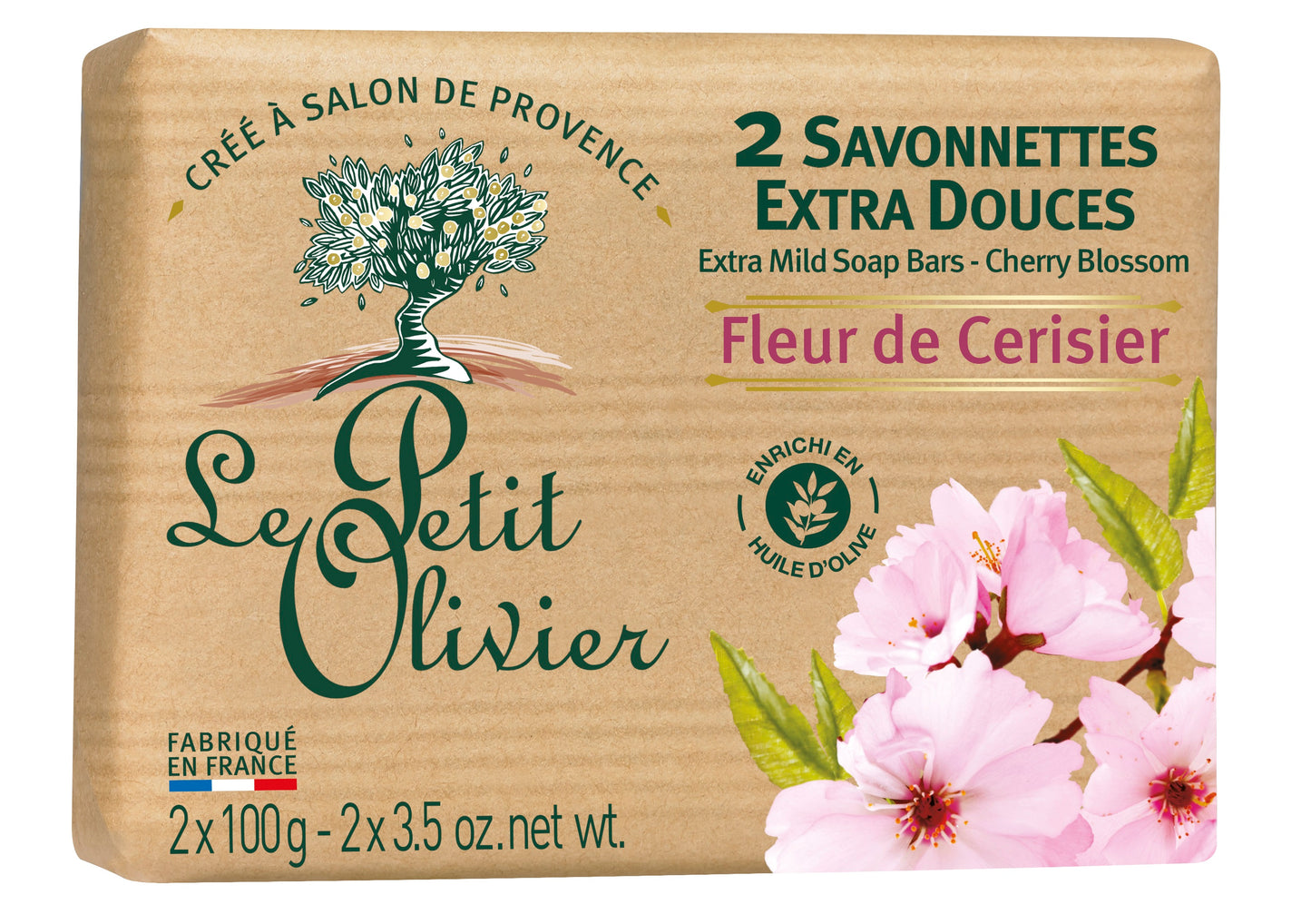 LE PETIT OLIVIER savonnettes fleur ceris