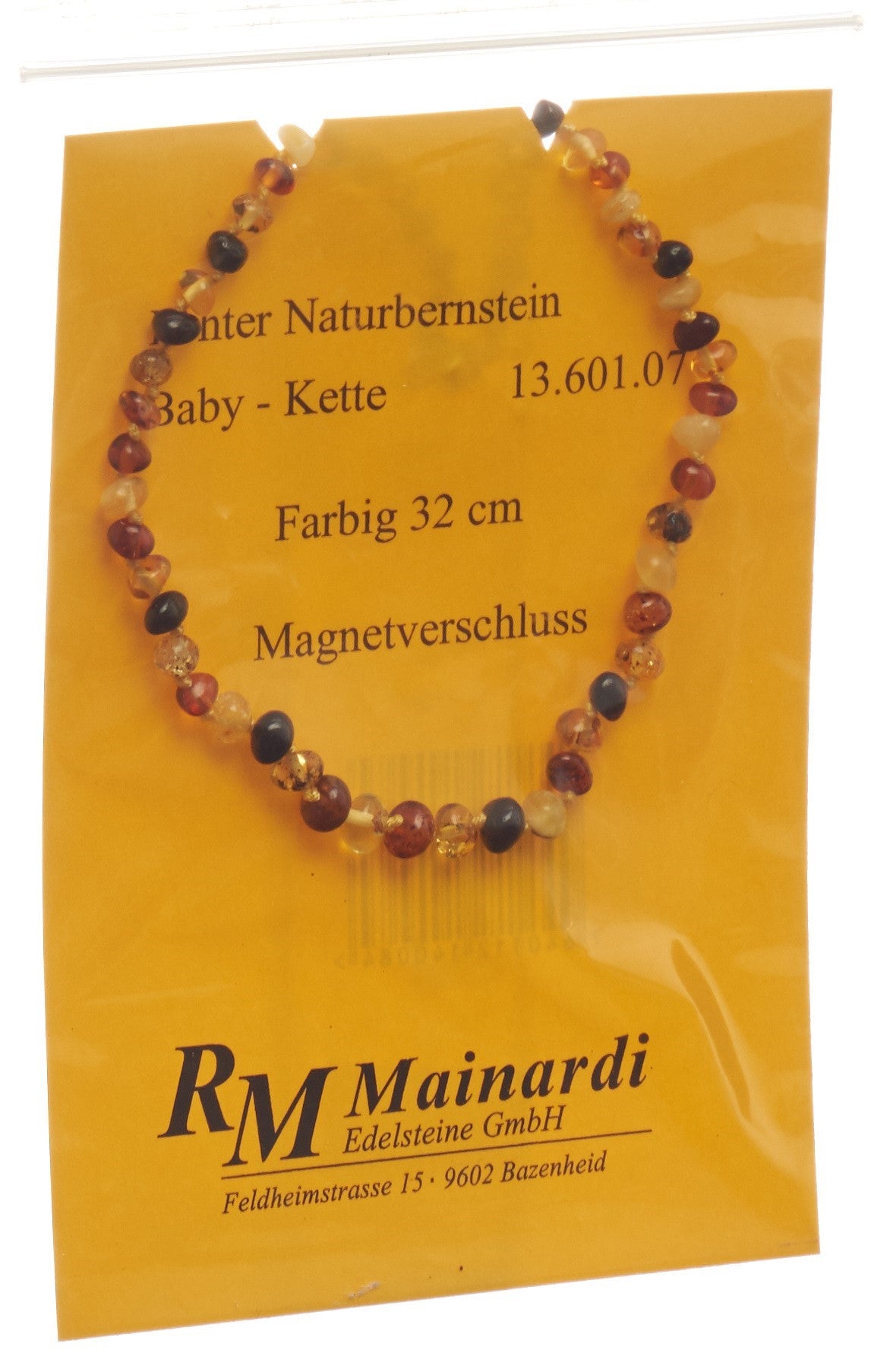 MAINARDI Natur Bernstein 32cm farbig Magnetverschl