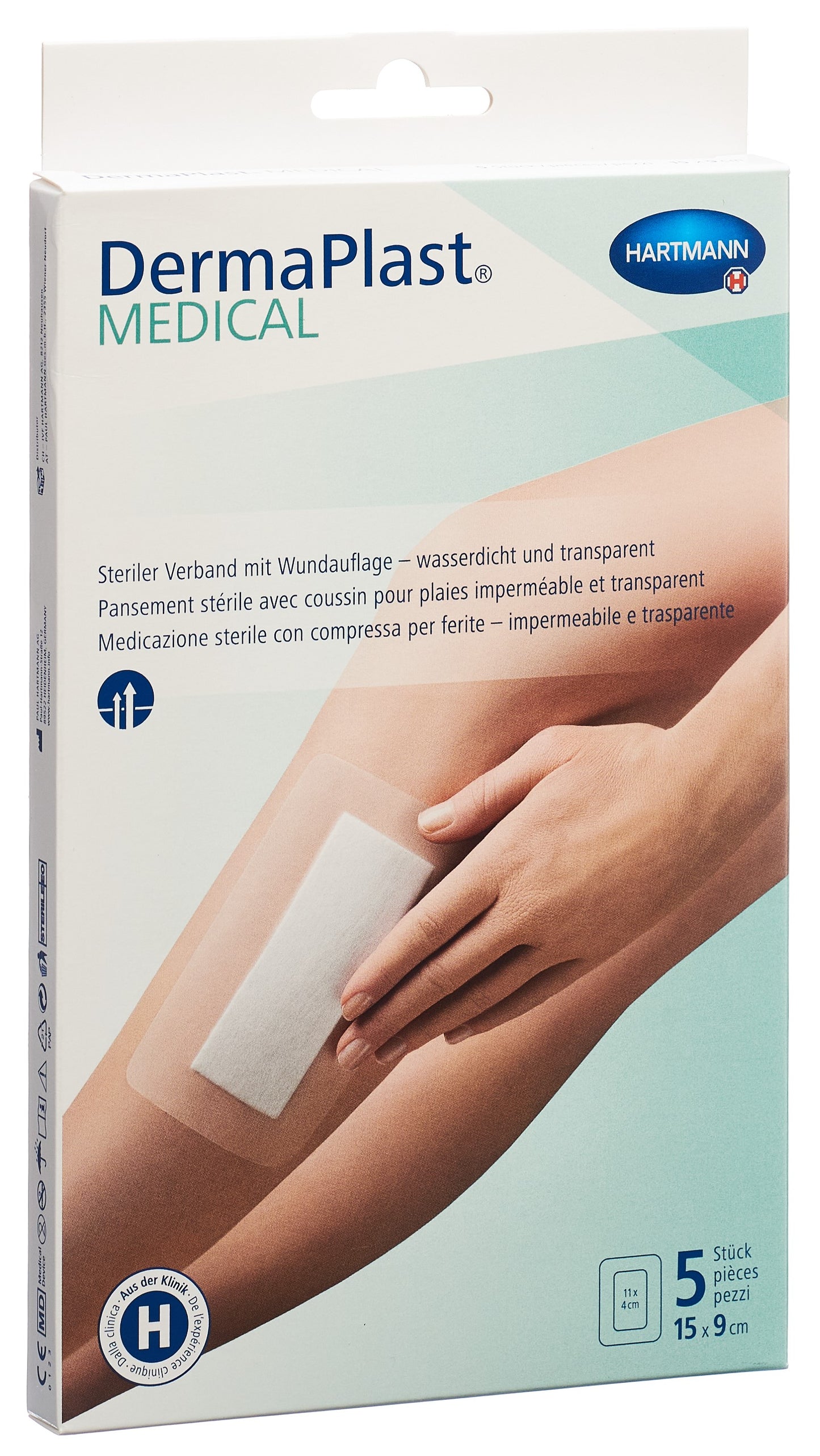DERMAPLAST Medical Transparentverband 15x9cm