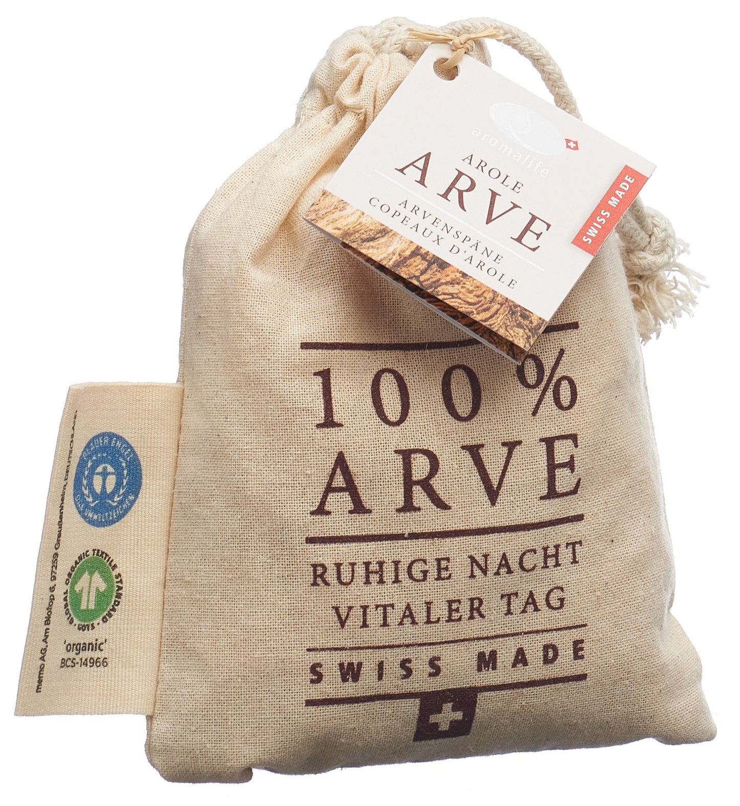 AROMALIFE ARVE Arvenspäne im Baumwollbeutel