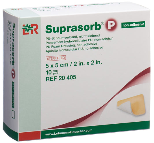 SUPRASORB P Schaumverband 5x5cm n klebe