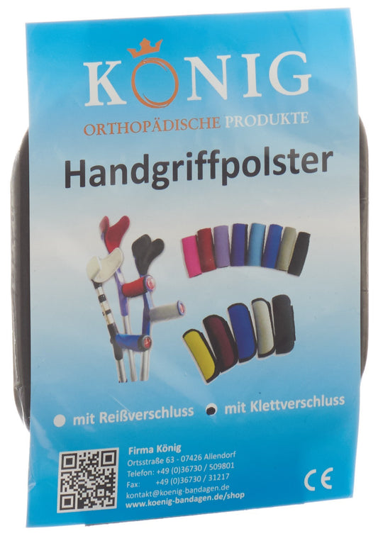 KÖNIG Griffpolster Krücken schw Klettversch