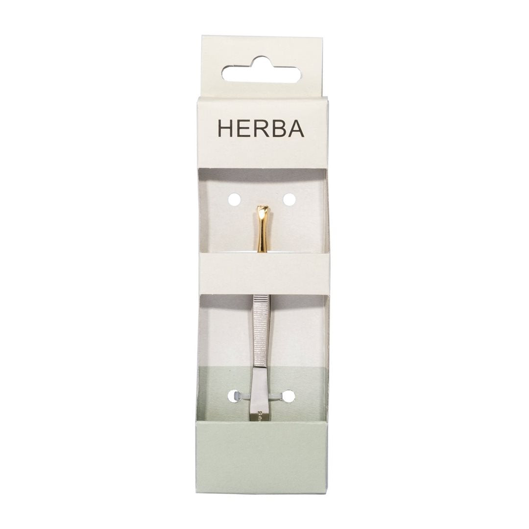 HERBA Pinzette 7.5cm Goldspitze