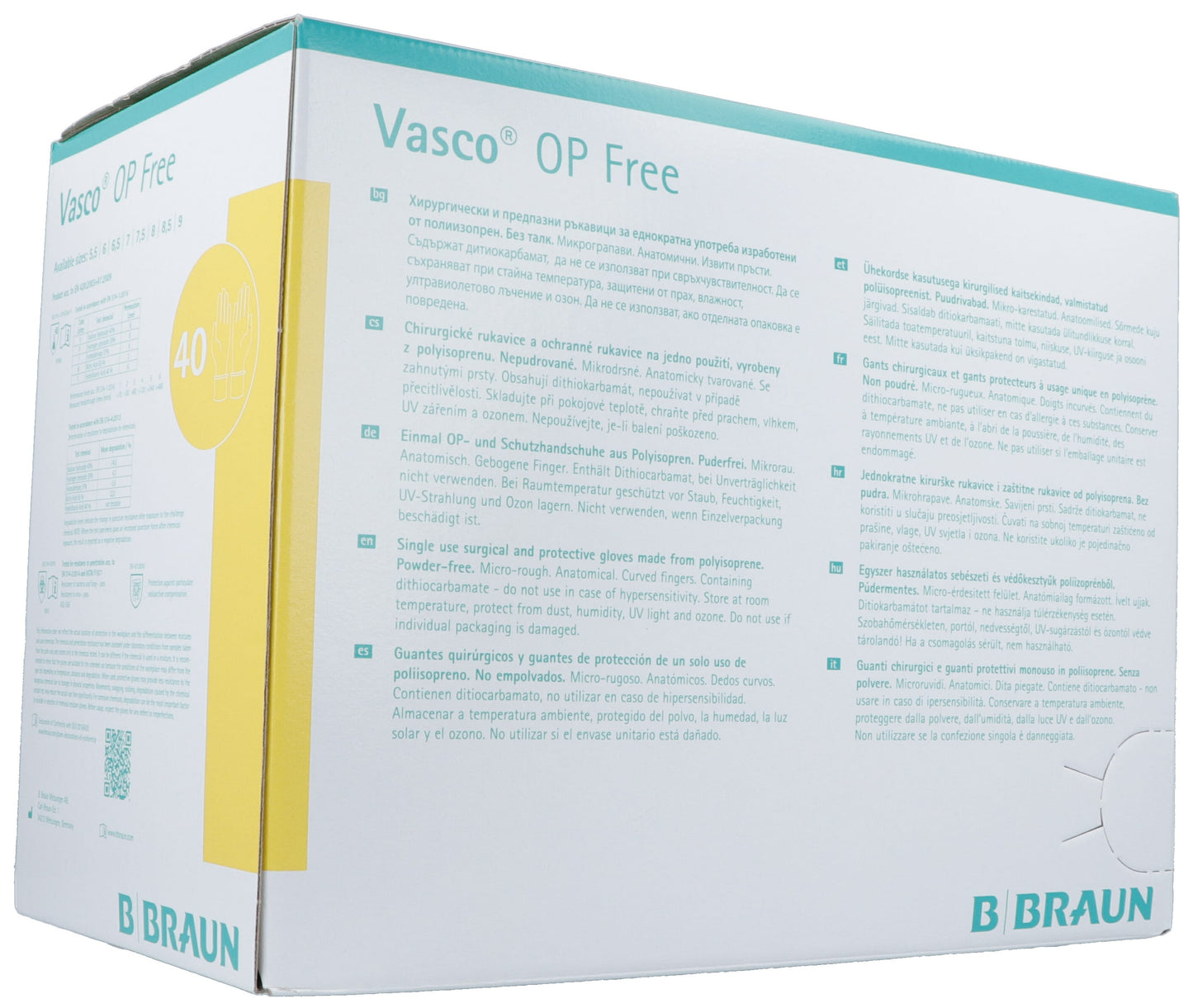 VASCO OP FREE Handsch Gr8.0 steril o Latex