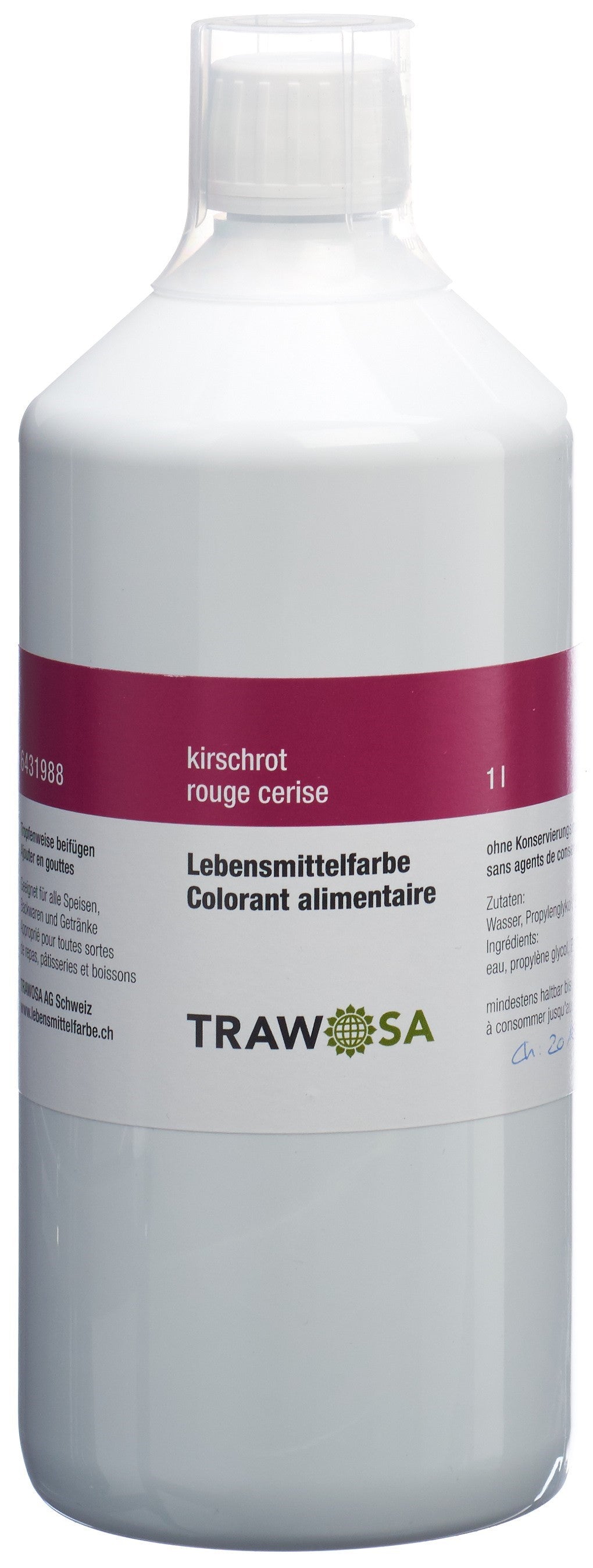 TRAWOSA Lebensmittelfarbstoff kirschrot
