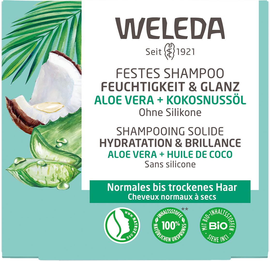 WELEDA Festes Shampoo Feuchtigkeit&Glanz