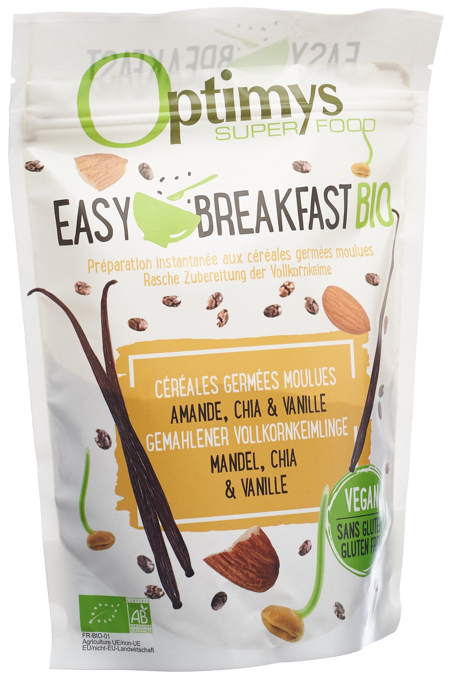 OPTIMYS Easy Breakfast Mandel Chia Vanil Bio