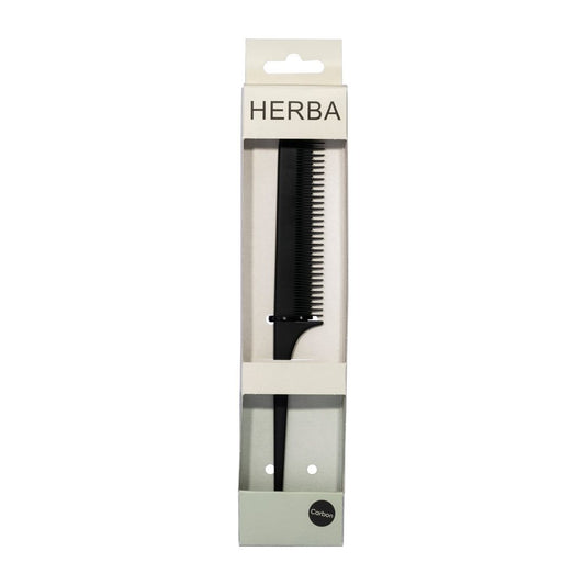 HERBA Carbon Stielkamm fein gezahnt schwarz