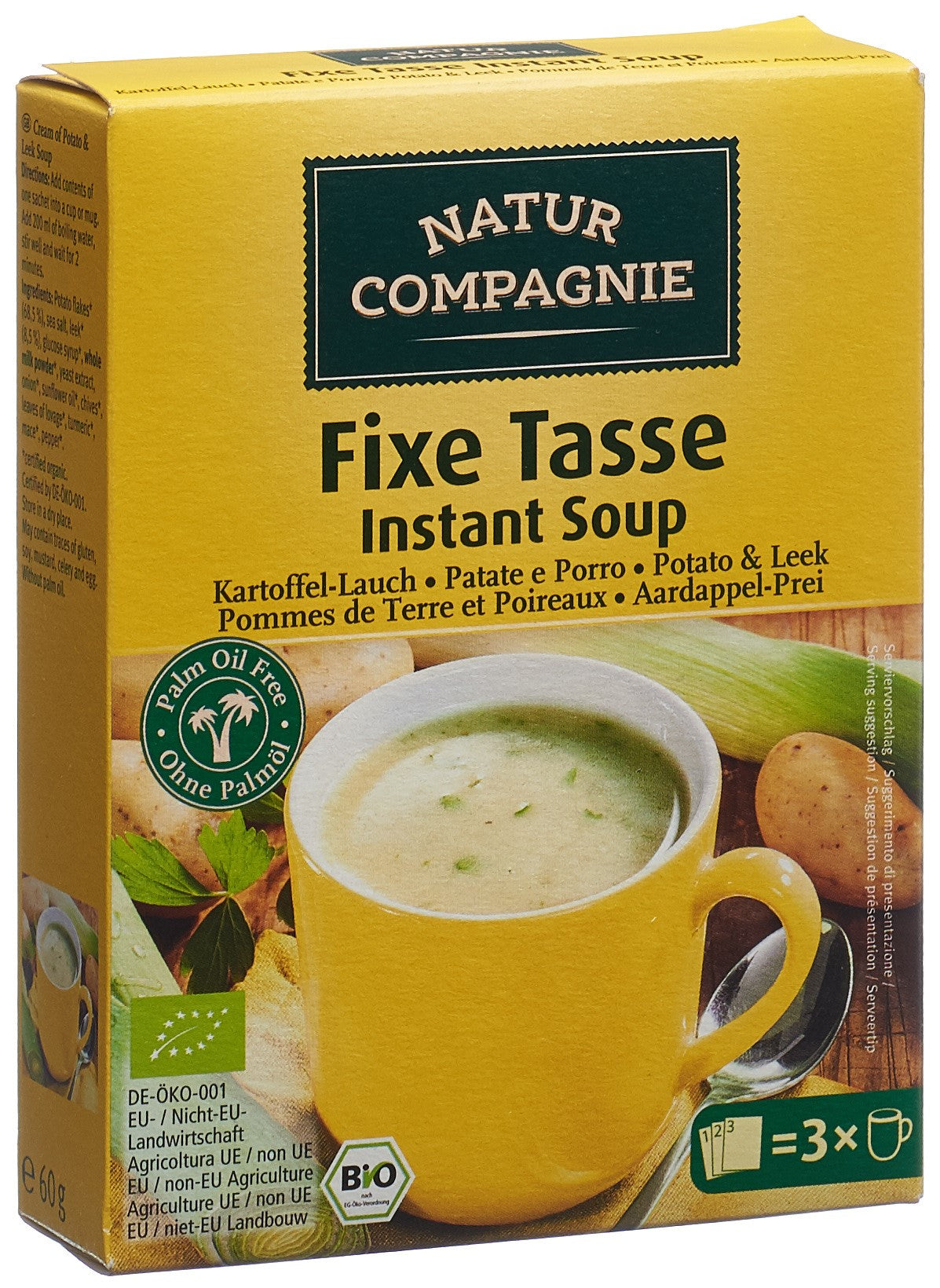 NATUR COMPAGNIE Instant Suppe Kart Lauch Bio