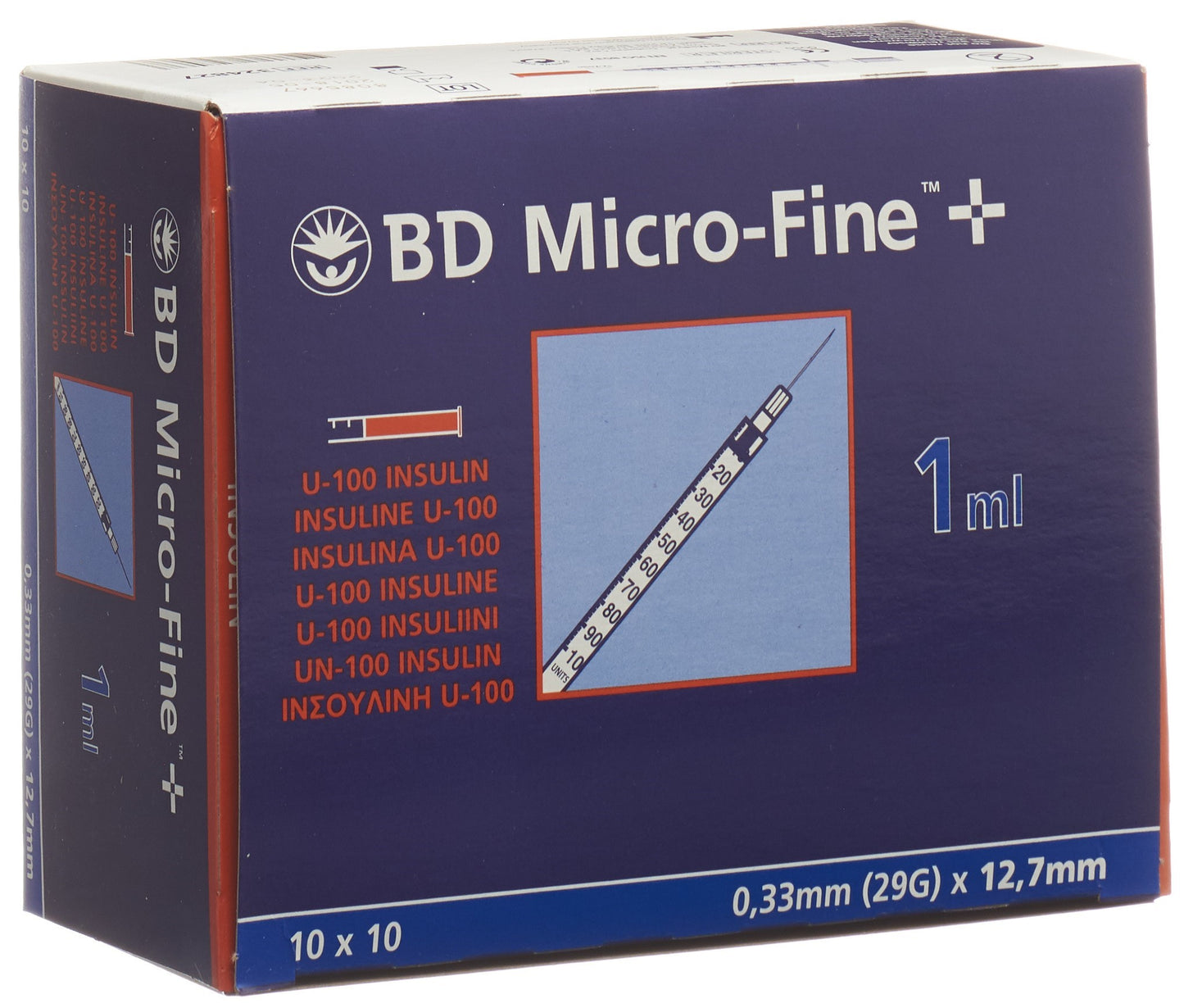 BD MICRO-FINE+ U100 Ins Spr 12.7x0.33