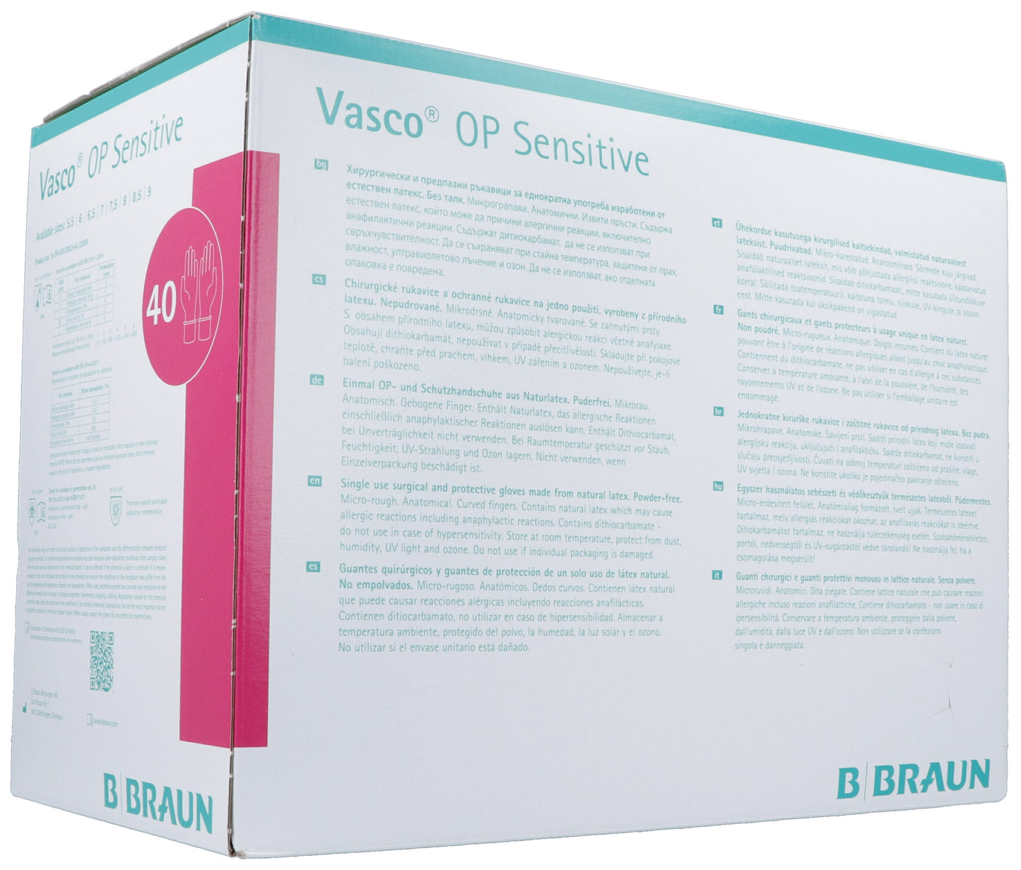 VASCO OP SENSITIVE Handsch Gr8.5 steri Lat