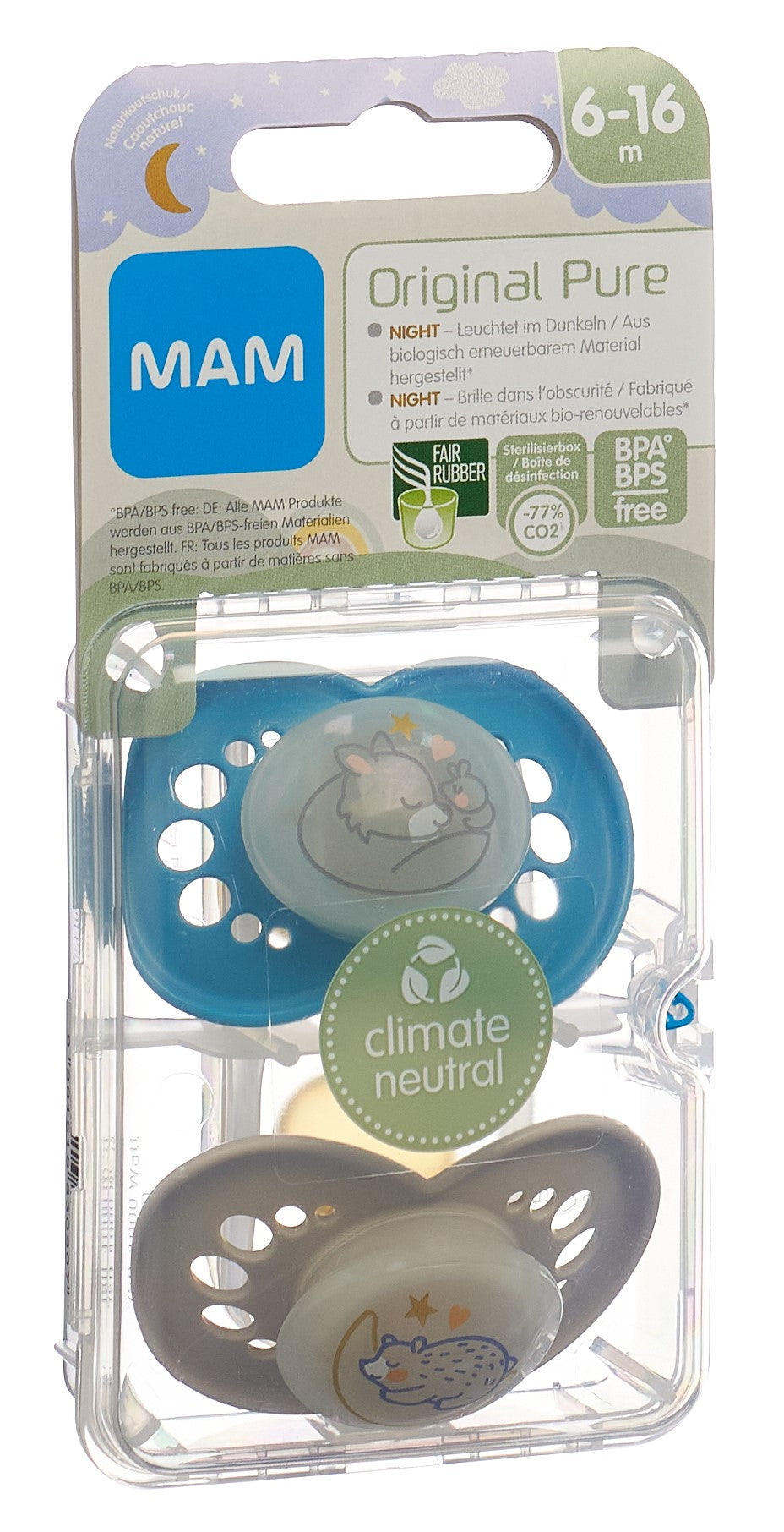 MAM Night Nuggi Kautschuk 6-16m