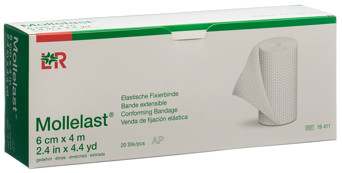 MOLLELAST Elast Fixierbinde 6cmx4m weiss