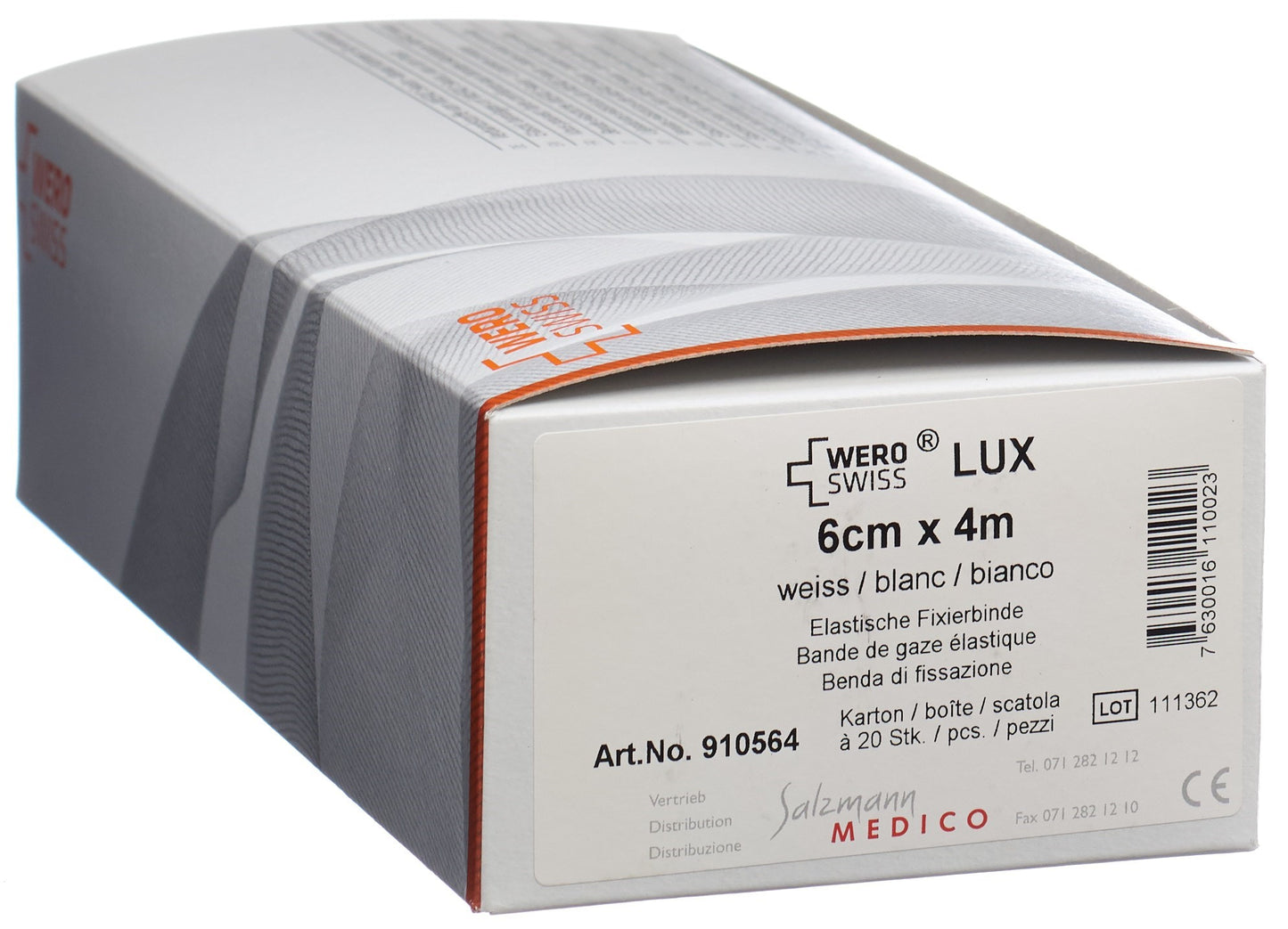 WERO SWISS Lux El Fixierbinde 4mx6cm weiss