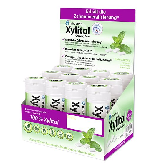 MIRADENT Xylitol Kaugummi Spearmint