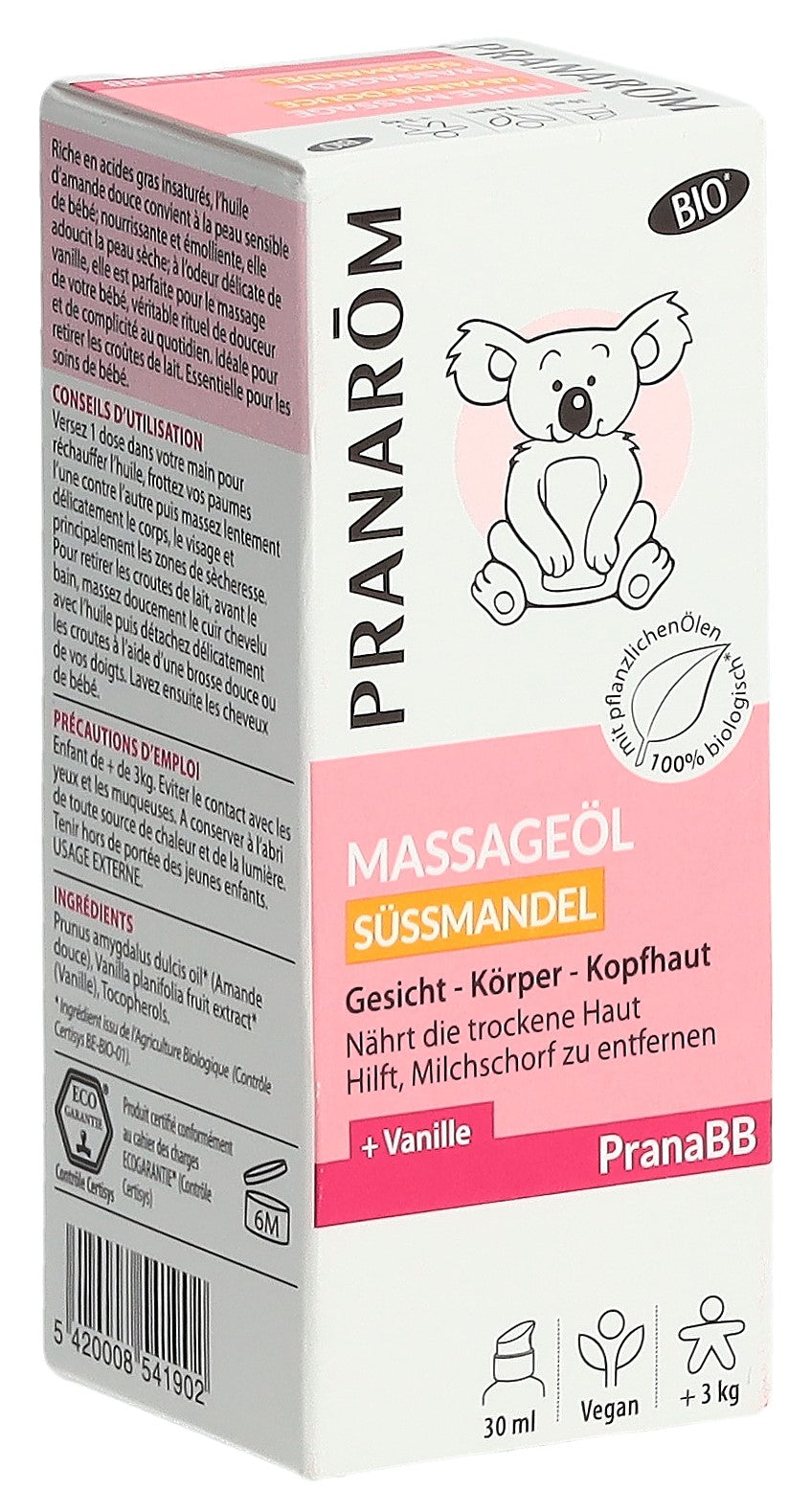 PRANAROM PranaBB Massageöl Süssmandel Bio