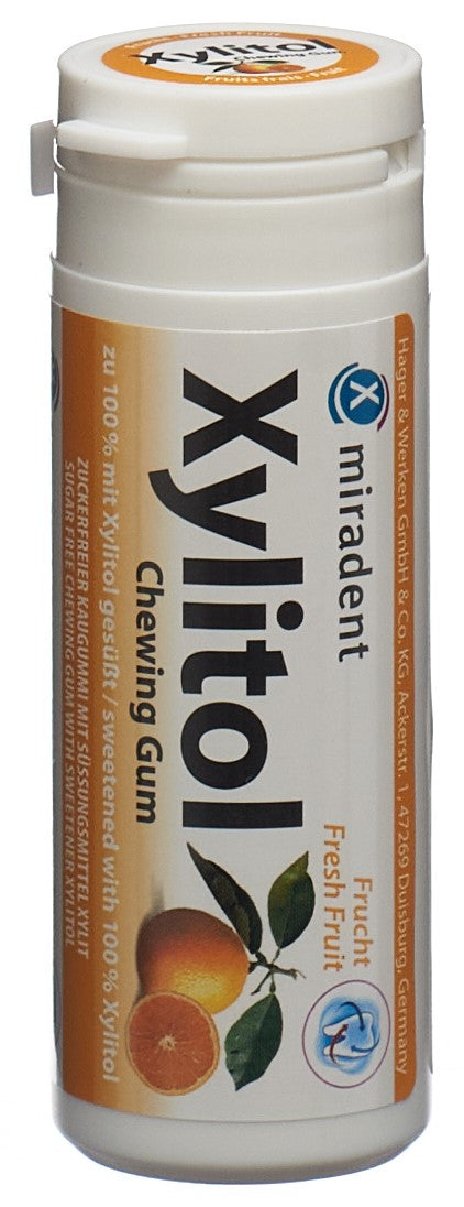 MIRADENT Xylitol Kaugummi Frucht