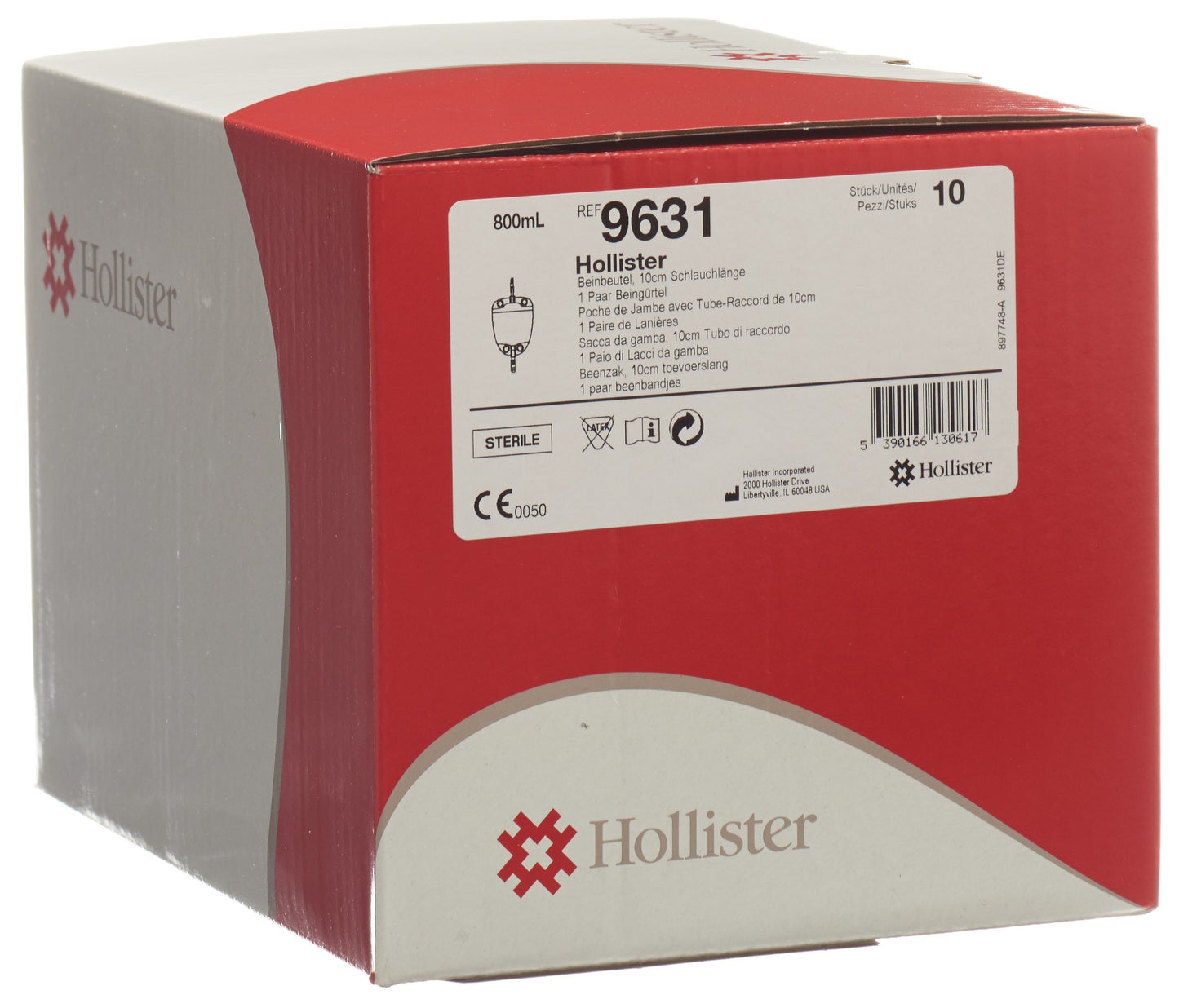 HOLLISTER Urin-Beinbeut 800ml Abl 10cm ster