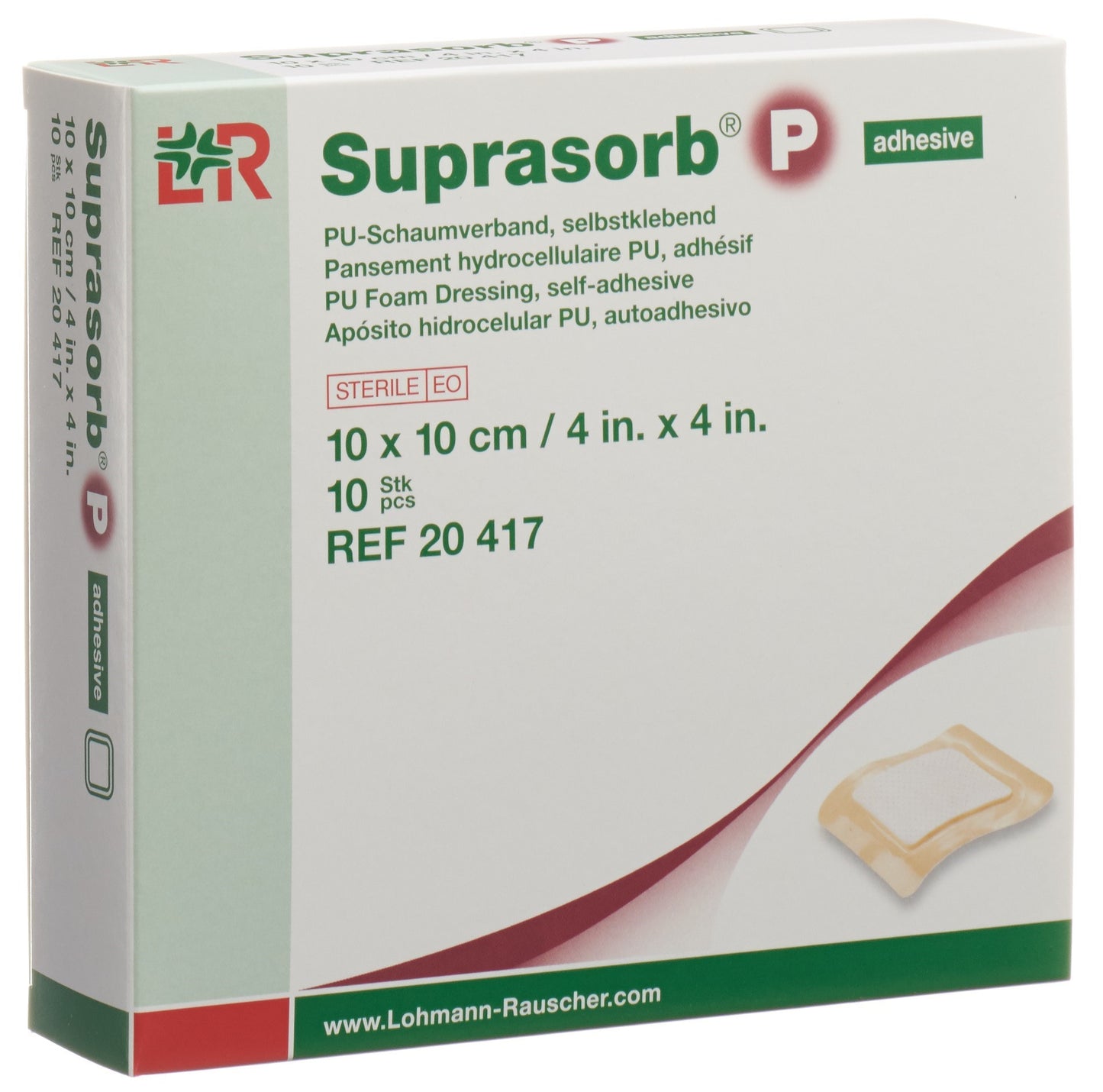 SUPRASORB P Schaumverband 10x10cm selbstk