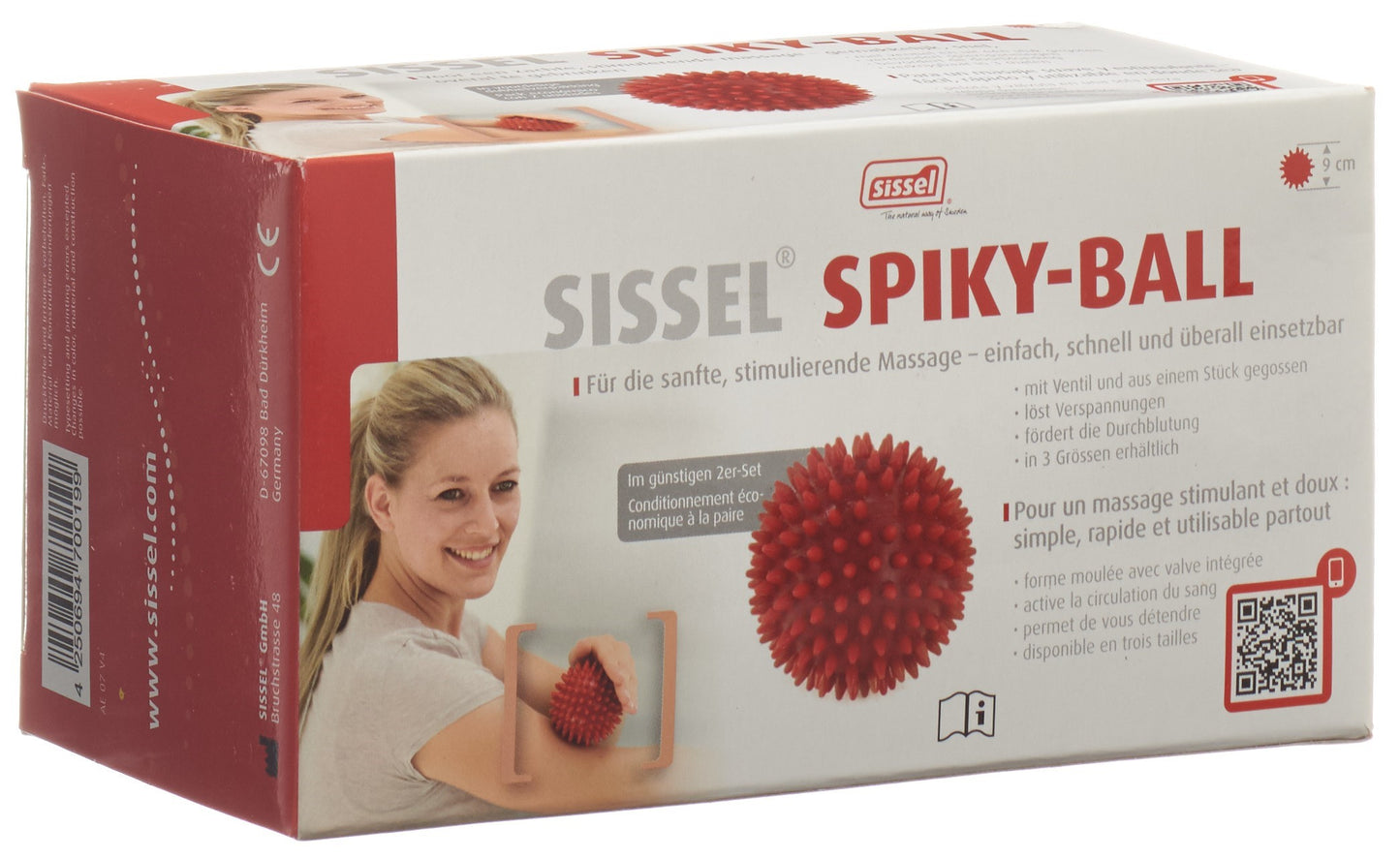 SISSEL Spiky-Ball 9cm rot