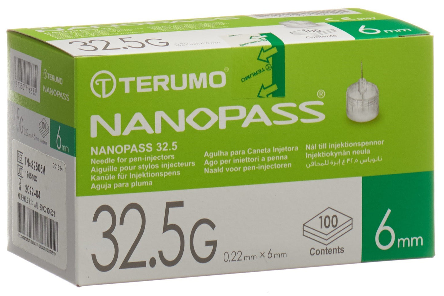TERUMO Pen Nadel NANOPASS 32.5G 0.22x6mm