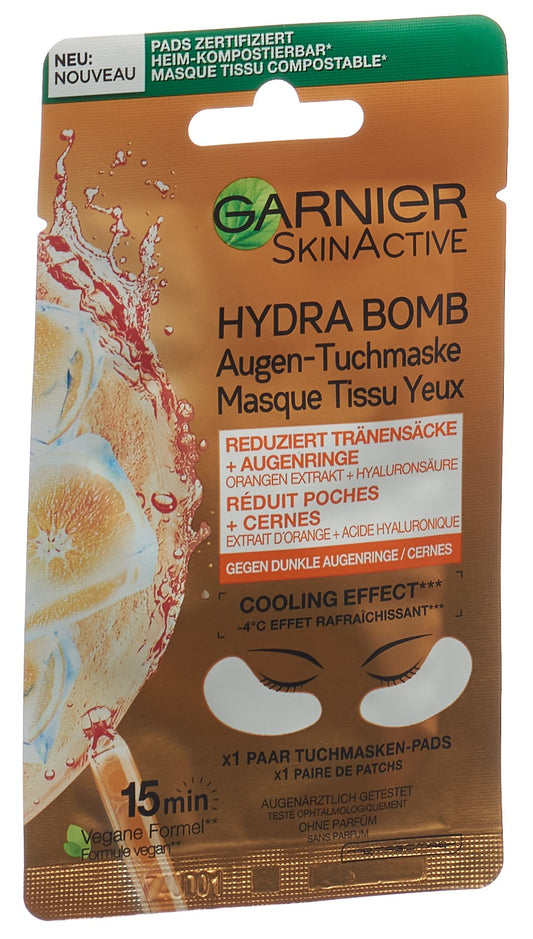 GARNIER Augen-Tuchmaske Orange Hyaluron