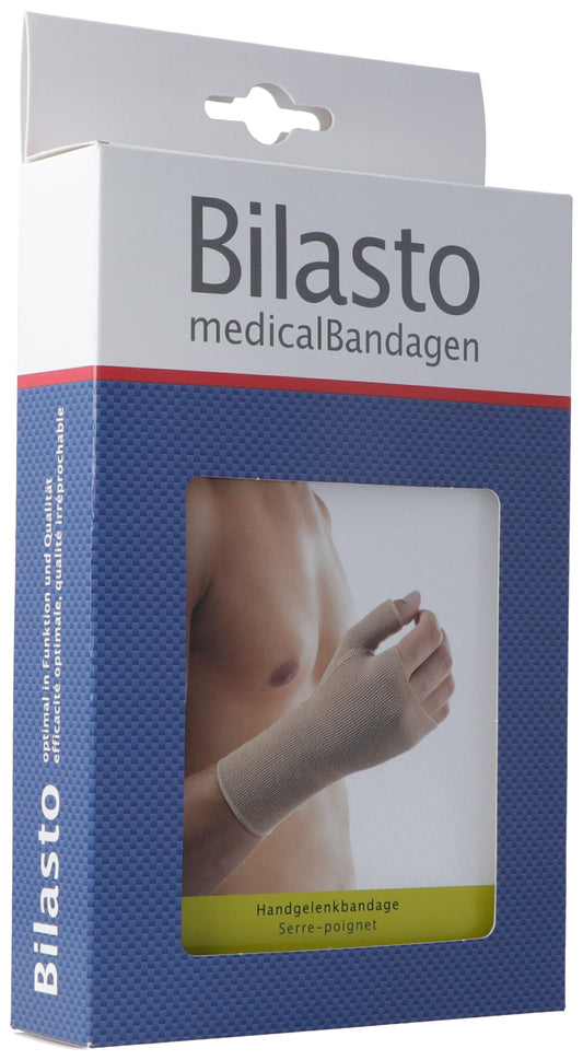 BILASTO Handgelenkbandage L mit Daumenansatz beige