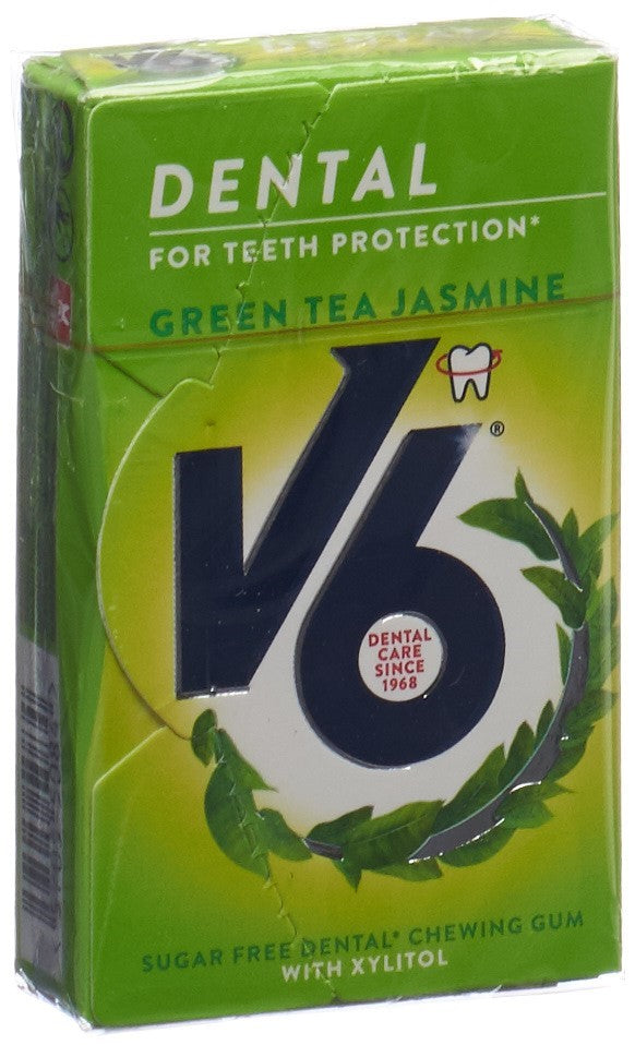 V6 Dental Care Kaugummi Green Tea Jasm (#)