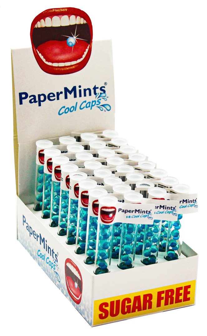 PAPERMINTS Cool Caps Display 32 Stück