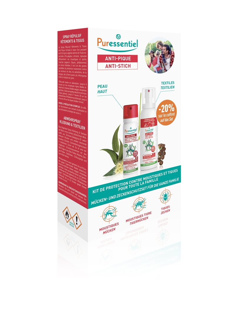 PURESSENTIEL Zecken Box Textilspr+Abwehrspr