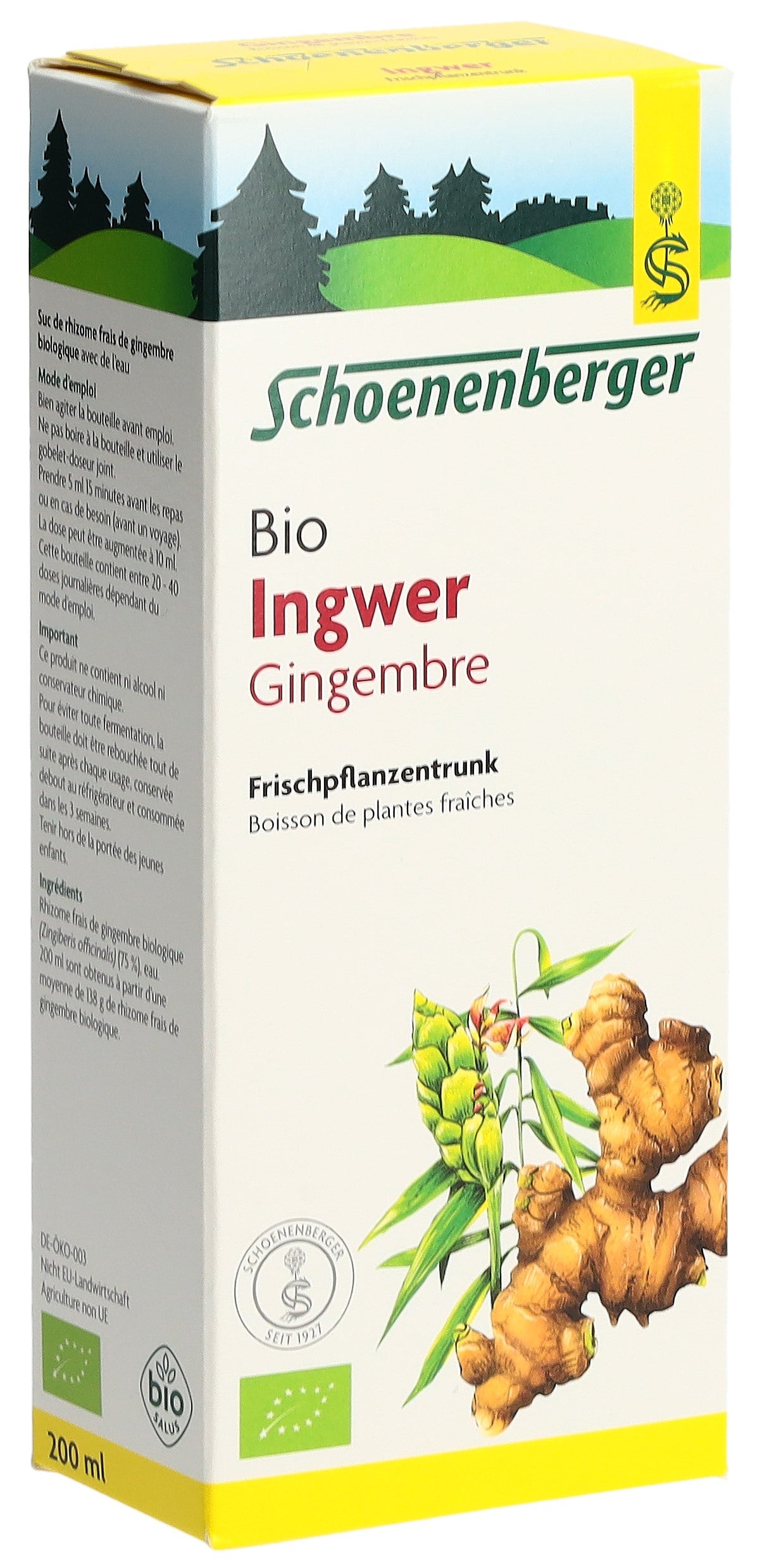 SCHOENENBERGER Ingwer Frischpfl Tru Bio