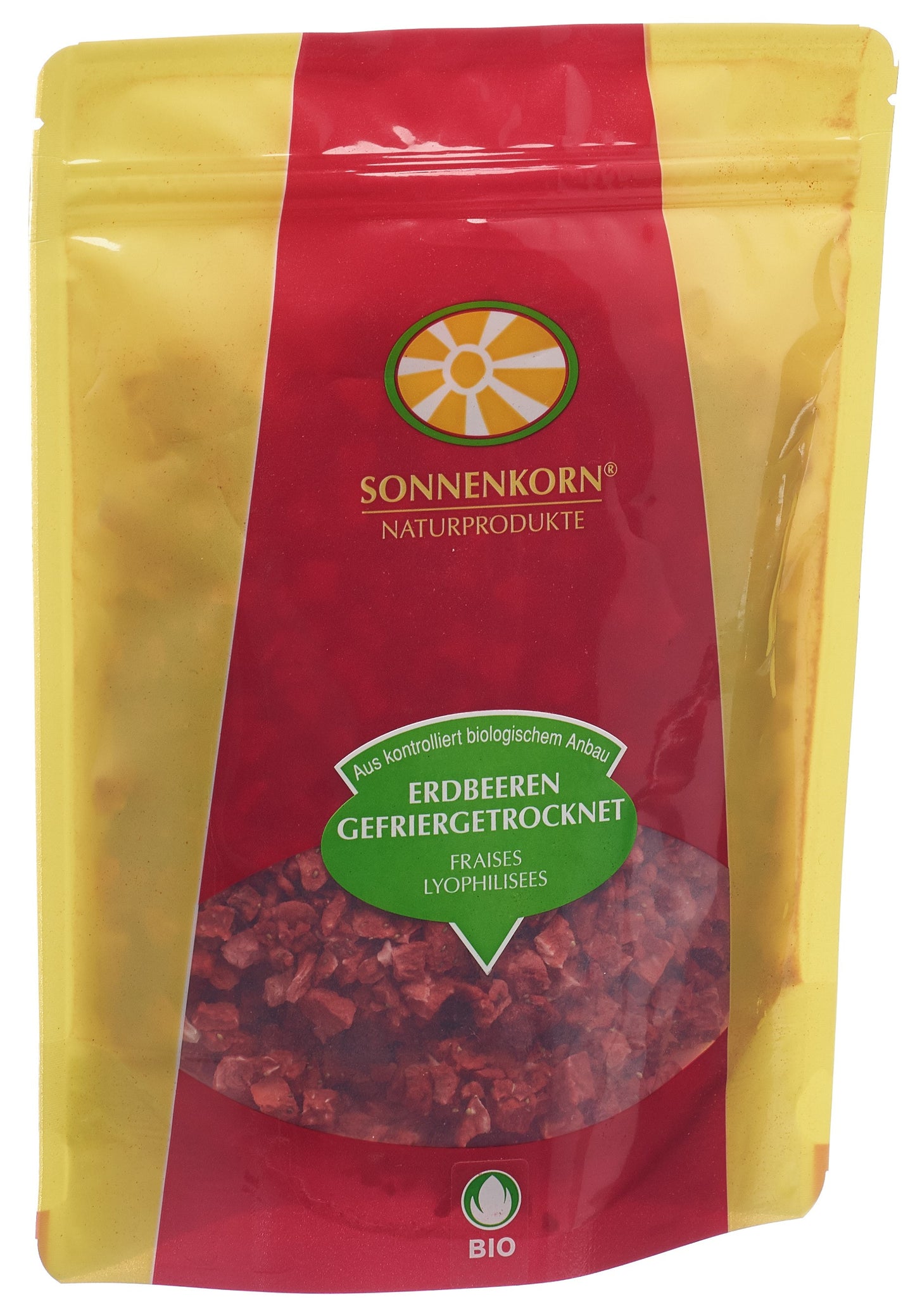 SONNENKORN Erdbeeren gefriergetrock Bio Knosp