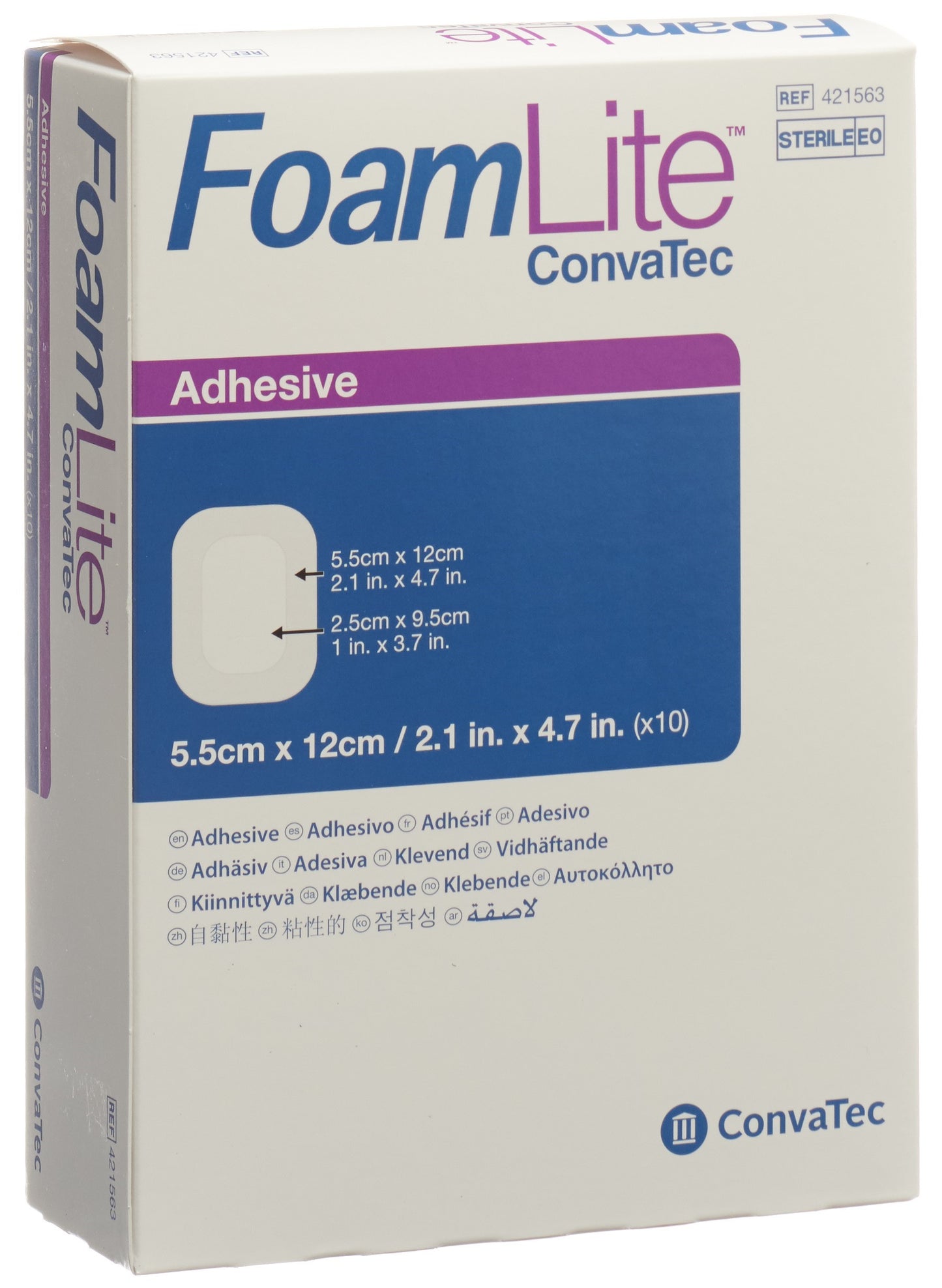 FOAM LITE Convatec Silikon-Schaum 5.5x12cm