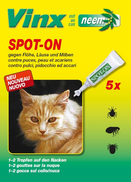 VINX Bio Spot On Tropfen mit Neem Katze