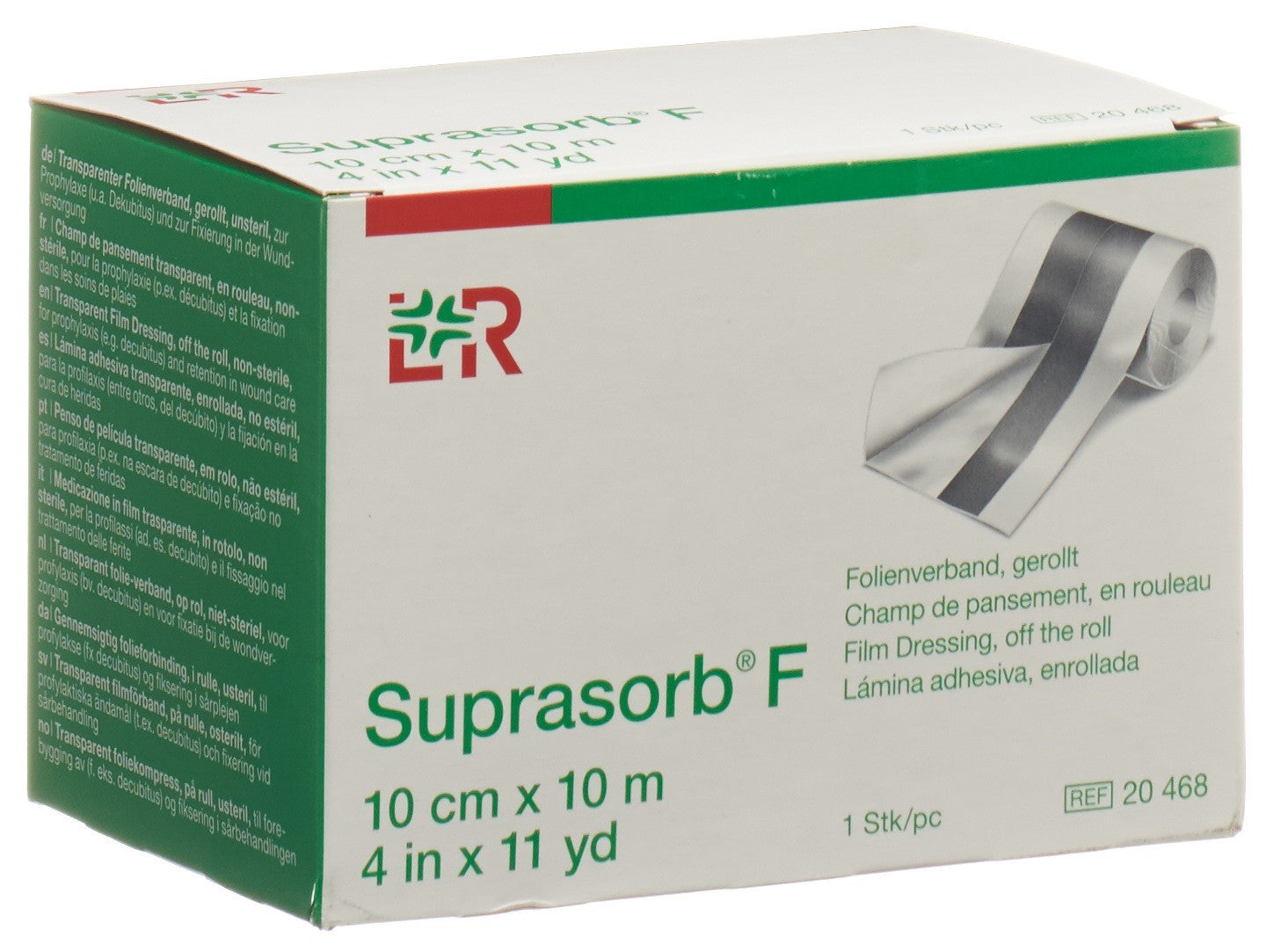 SUPRASORB F Folien Verband 10cmx10m unsteril