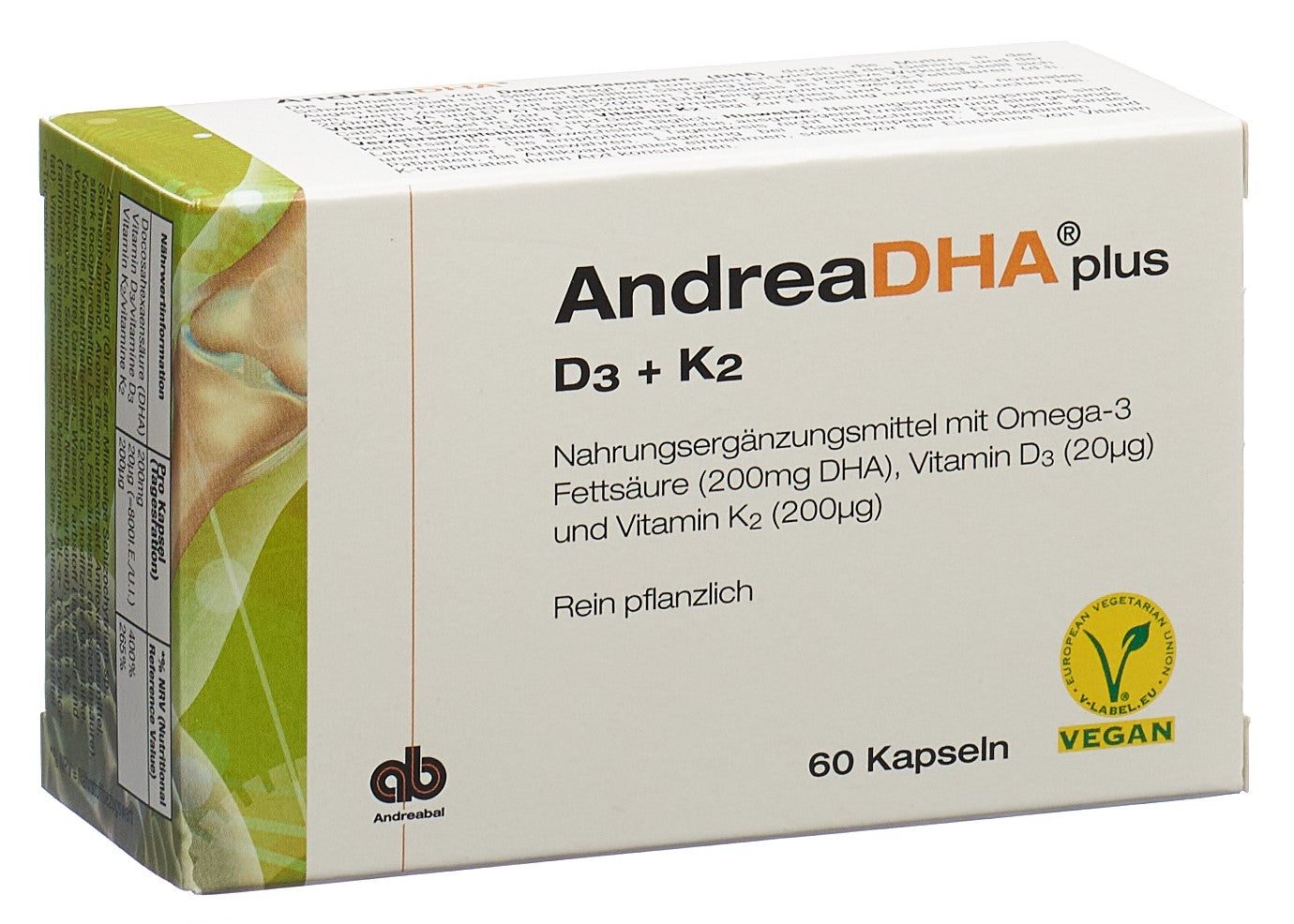 ANDREADHA plus Omega-3 Vit D3+K2 Kaps vegan
