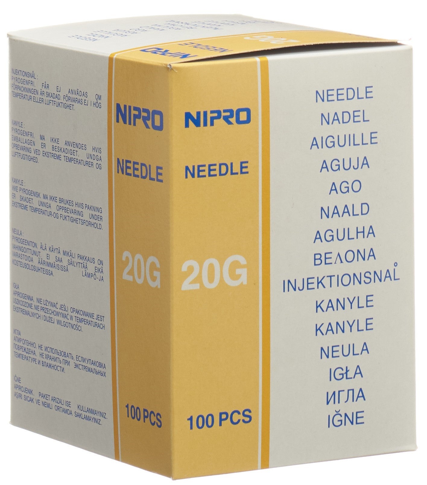 NIPRO Einmalkanül 0.9x70mm 20Gx2 3/4 gelb