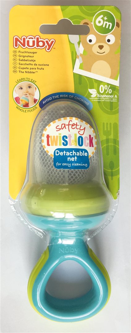 NUBY Fruchtsauger Premium BLAU-GRÜN