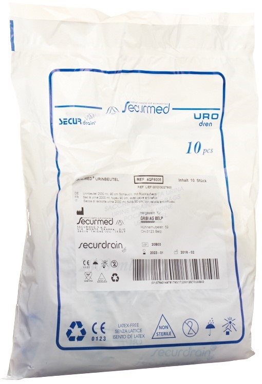QUALIMED Urinbeutel 2l 90cm mit RV
