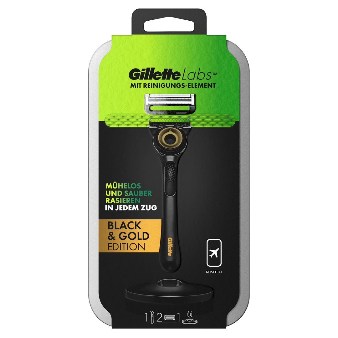 GILLETTE LABS Rasierapparat mit 2 Kling Reiseetui