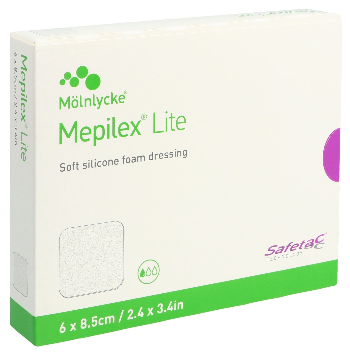 MEPILEX Lite Absorptionsverb 6x8.5cm Silik