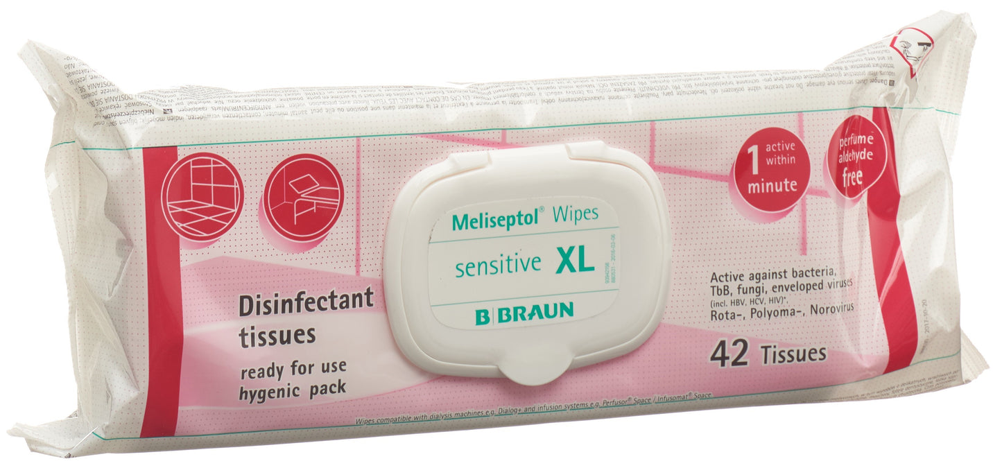 MELISEPTOL Wipes sensitive XL (Flowpack)