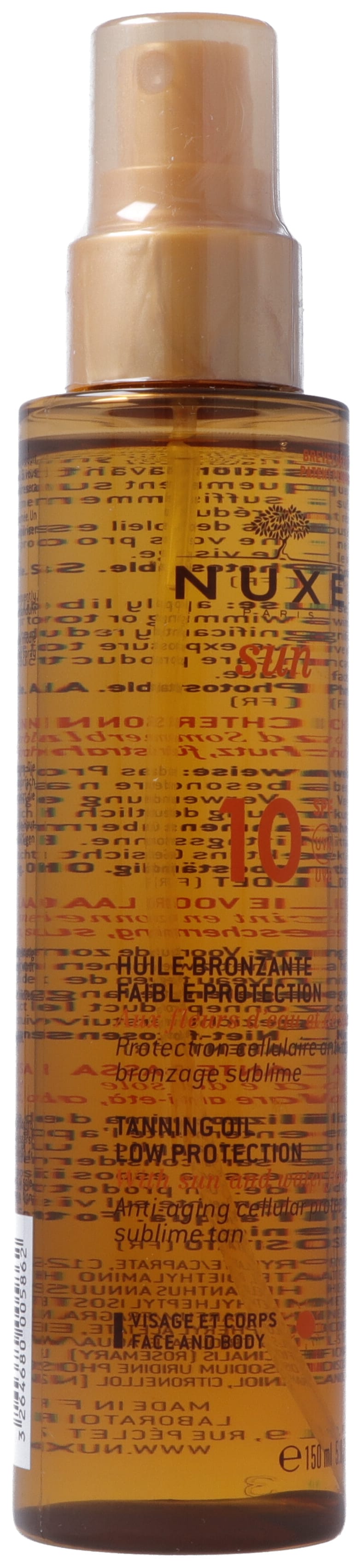 NUXE SUN Huile Bronz Vis&Corps Spf10