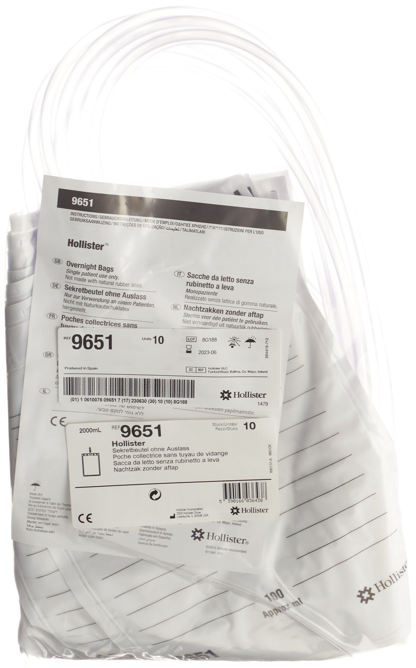HOLLISTER Bettbeutel 2l 120cm unsteril