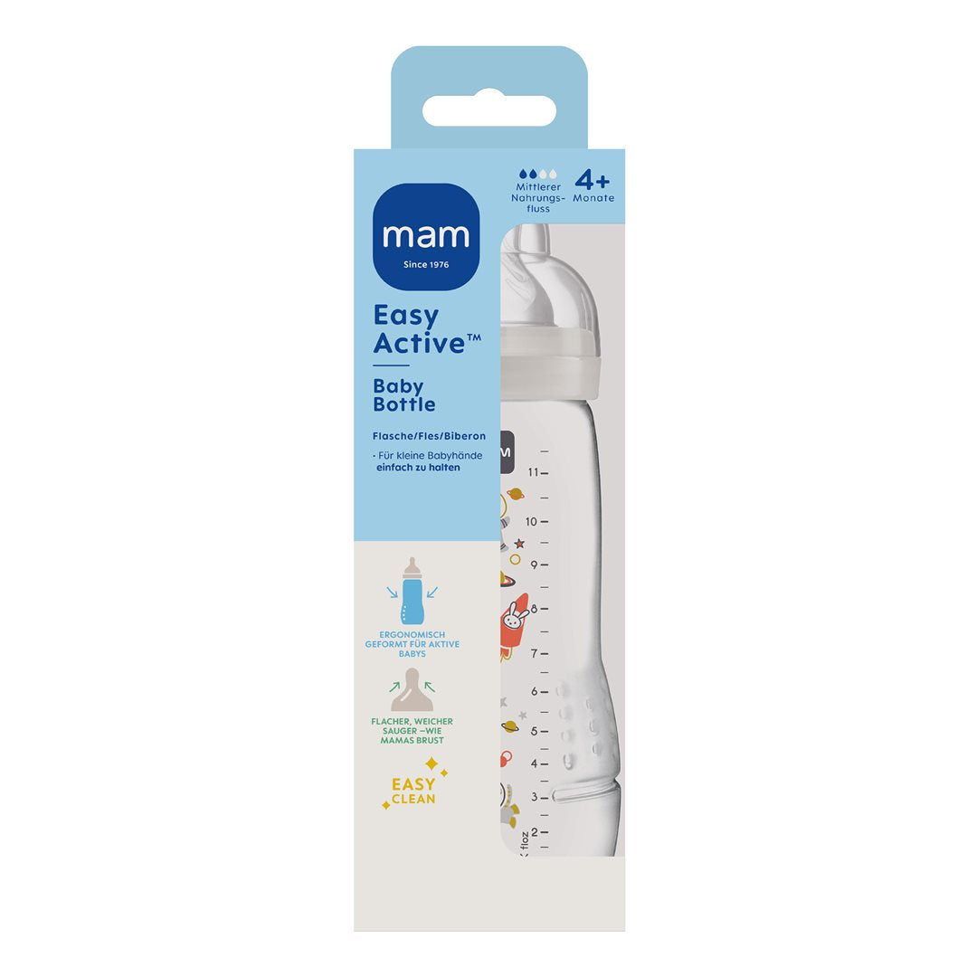 MAM Easy Active Baby Bottle Flasche 330ml 4+m grey