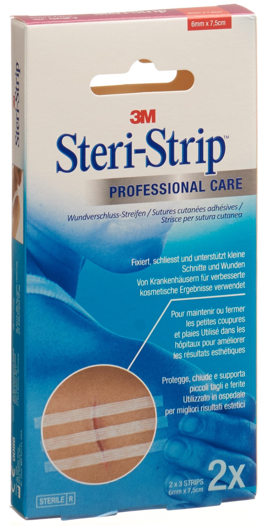 3M STERI STRIP 6x75mm weiss verstärkt