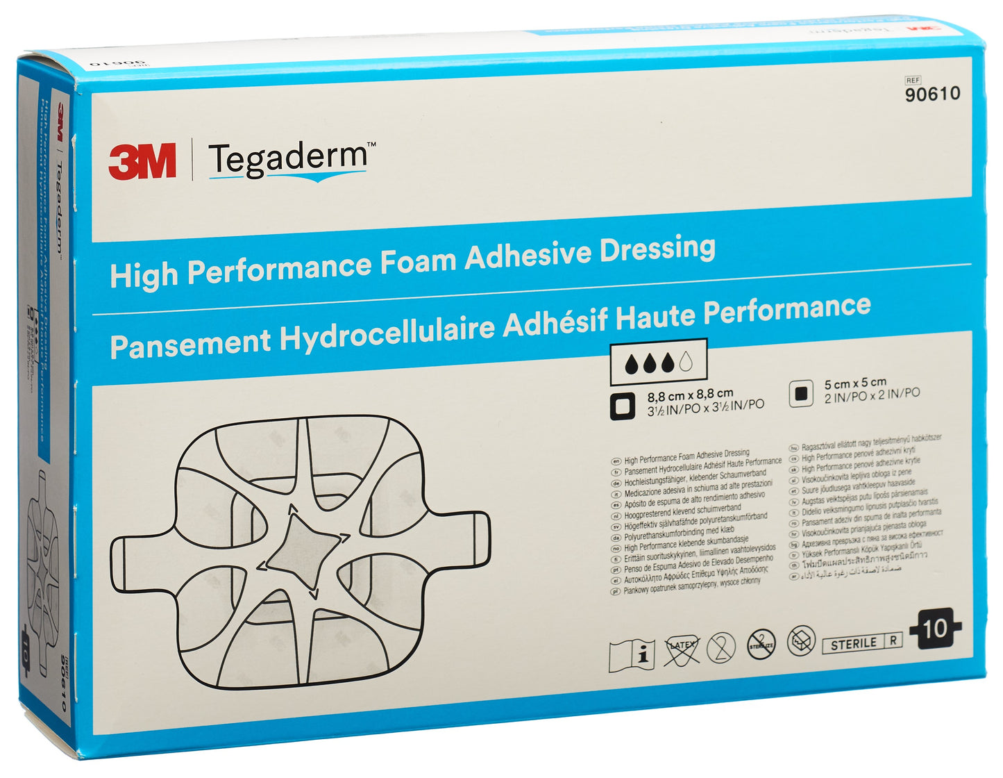3M TEGADERM FOAM HP Schaumkomp 5x5cm adhe
