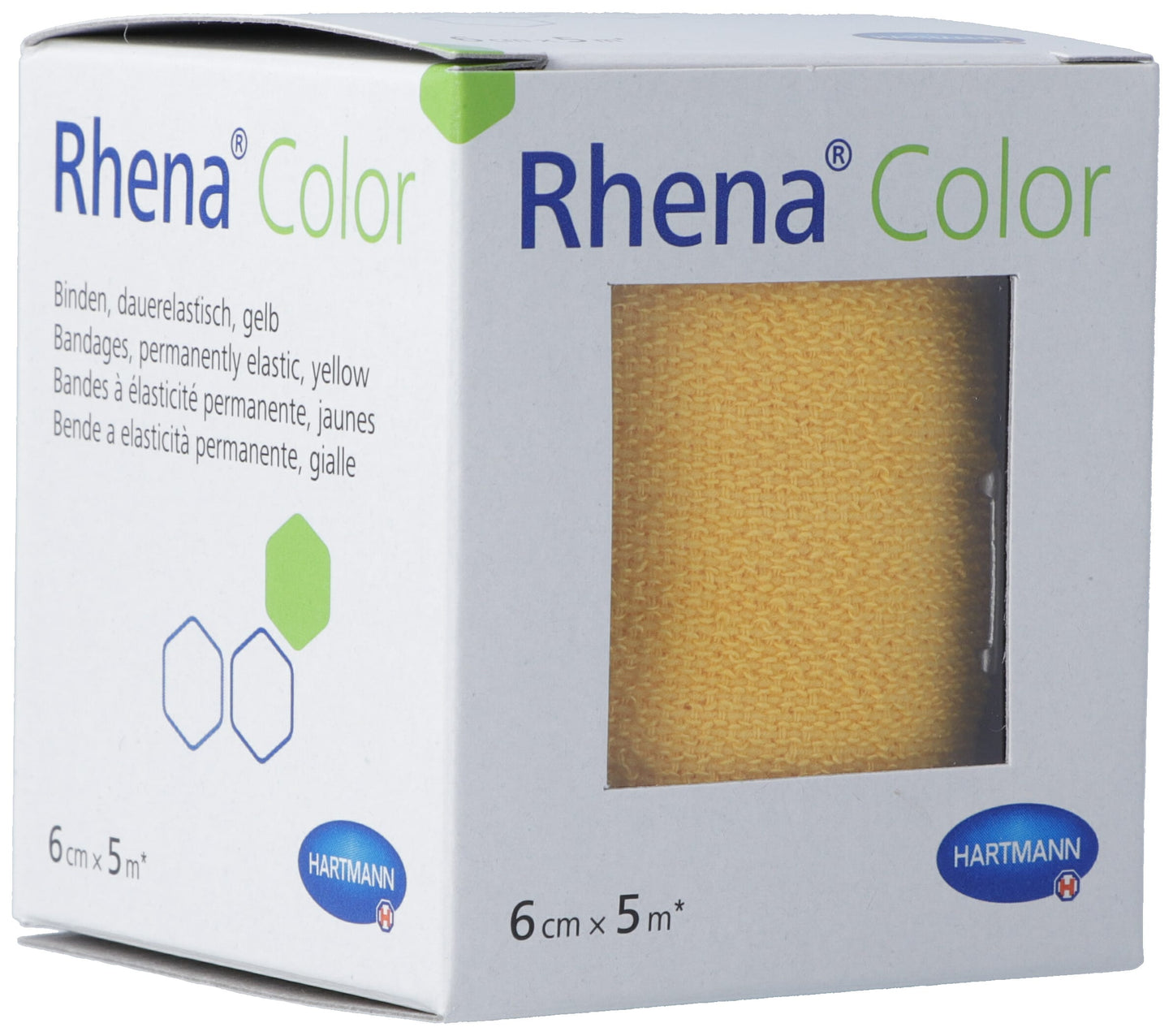 RHENA Color Elastische Binden 6cmx5m gelb