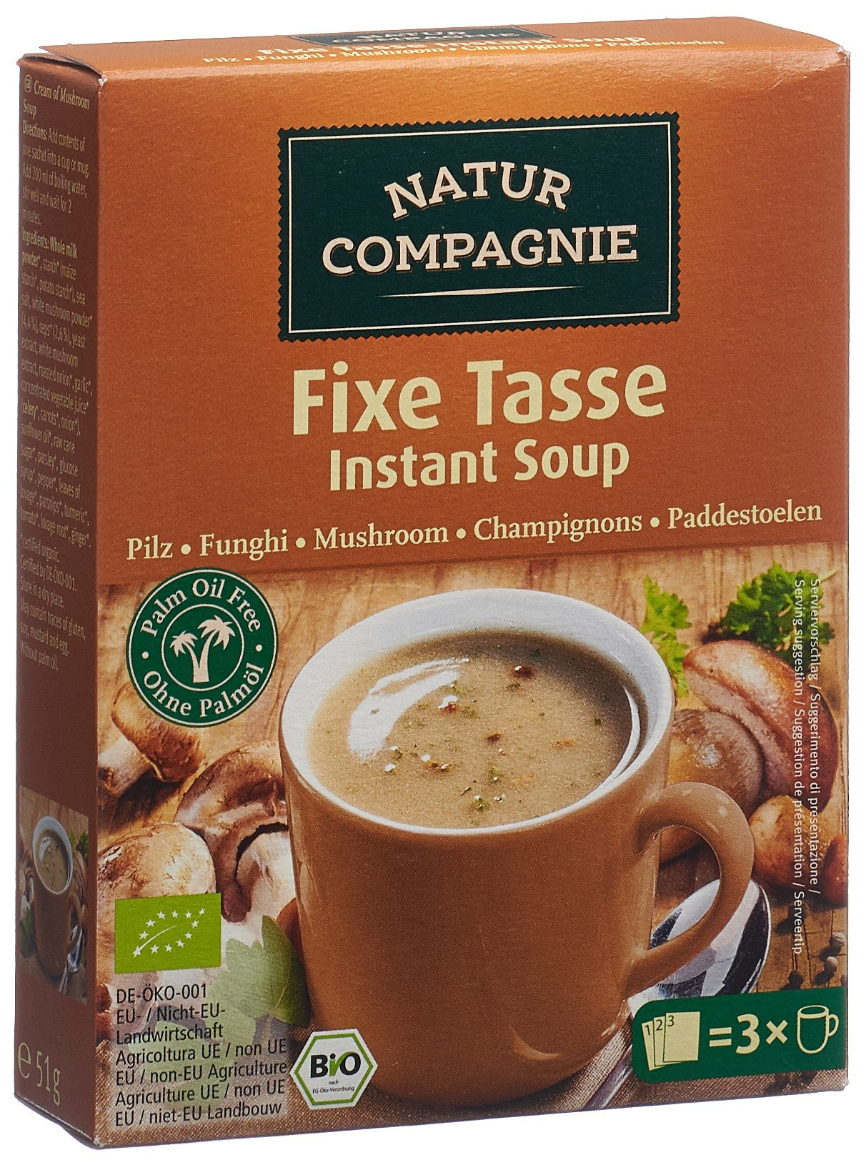NATUR COMPAGNIE Instant Suppe Pilz Bio